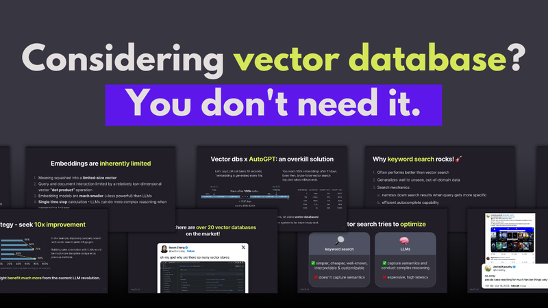 Considering vector database? You don't need it